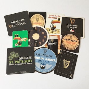 Guinness-memorabilia, Guinness-speelkaarten + bierviltjes + flesetiket