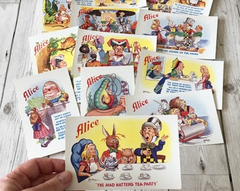 Alice in Wonderland Postcards By Disney