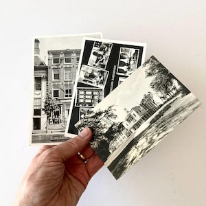 3 cartes postales anciennes d'Amsterdam – non utilisées