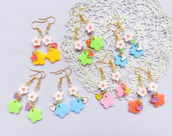 Boucles d'oreilles "printemps en fleurs"