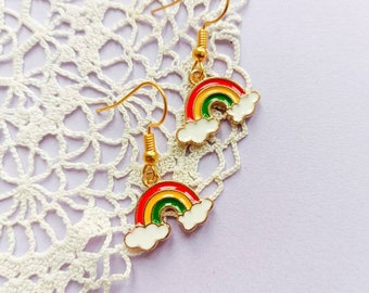 Cute rainbow earrings