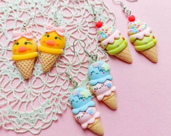 Ice cream earrings