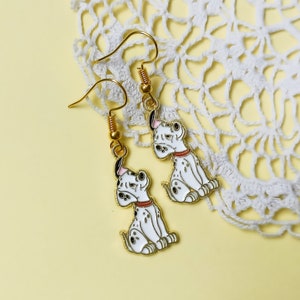 Dalmatian dog earrings