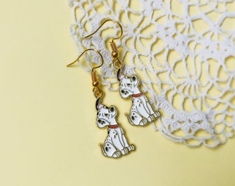 Dalmatian dog earrings