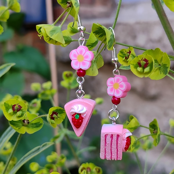 Cake slice earrings