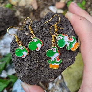 Yoshi the little dinosaur earrings image 1