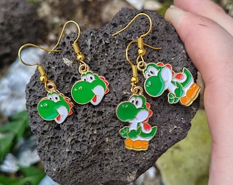 Boucles d'oreilles yoshi le petit dinosaure