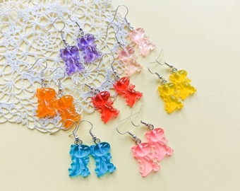 Candy dino earrings