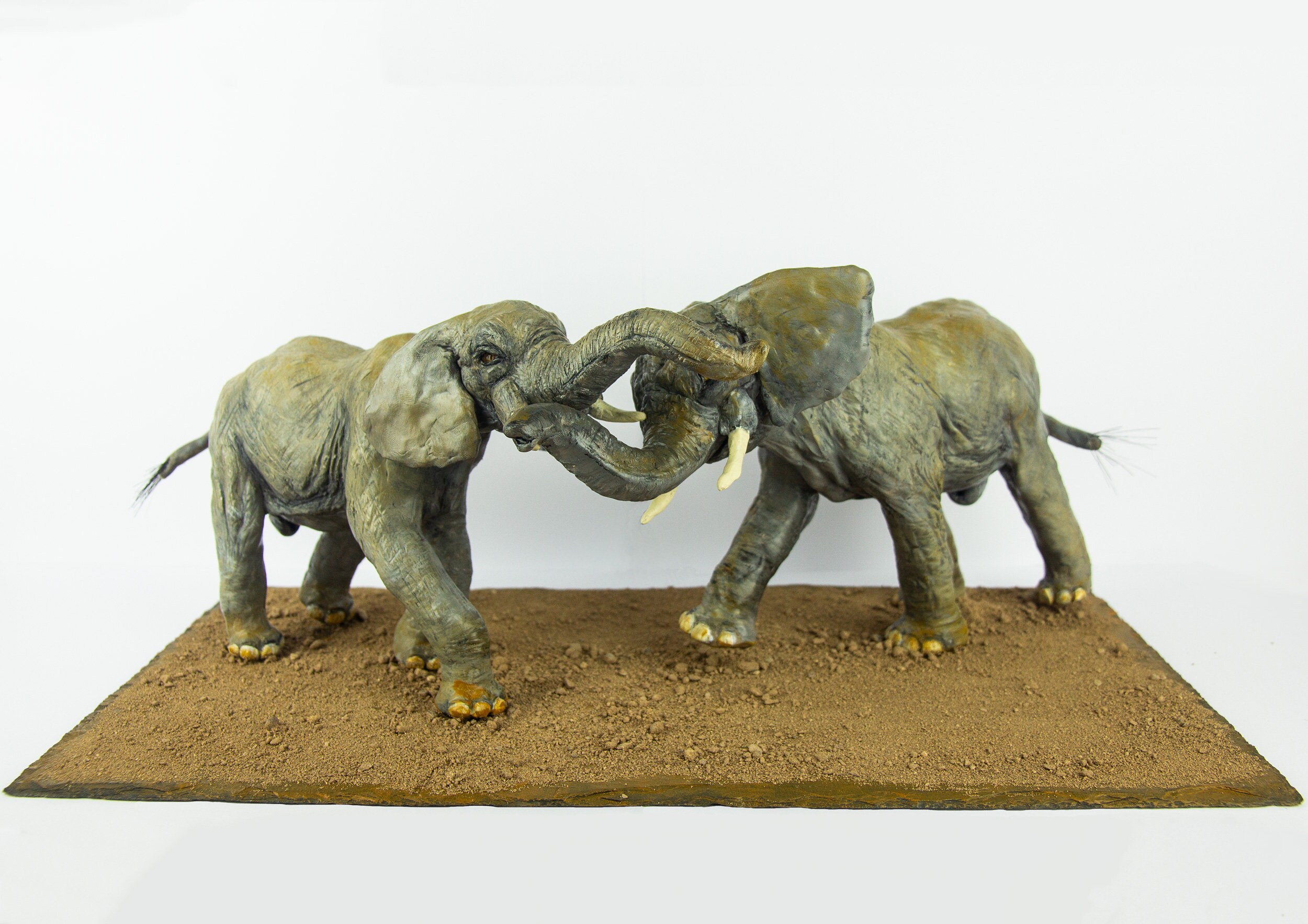 Polymer Clay Elephant Sculpture One of a Kind Elephant Art Etsy