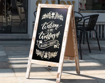 Welcome Wedding Sign | Chalkboard Decal | Custom Sign | Rustic Wedding Decor | Skull Artwork | Spooky Wedding