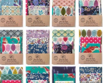 Award-Winning Beeswax Food Wraps, Made by hand in the UK, Certified Food Safe, Pine Resin-Free