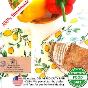 XXL Bread Wrap, Reusable Beeswax Food Wraps, No Pine Resin, Certified Food Safe wax wrap, Birthday Gifts, Eco Friendly Affordable Gifts