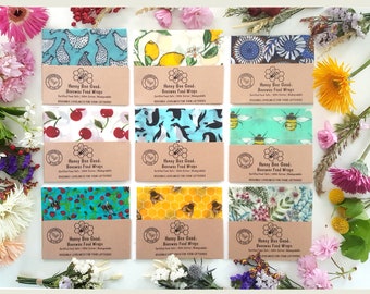 Eco-Friendly Beeswax Food Wraps Wedding Favours |  | Unique, Reusable and Very Useful | Handmade in the UK | Bulk Wedding & Party Favours