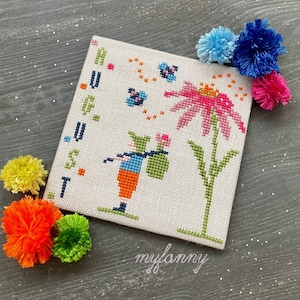 Instant Download PDF Cross Stitch pattern - August