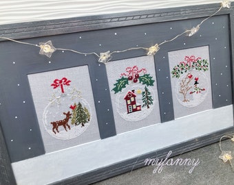 Instant Download PDF Cross Stitch Pattern 12 Little Christmas ...