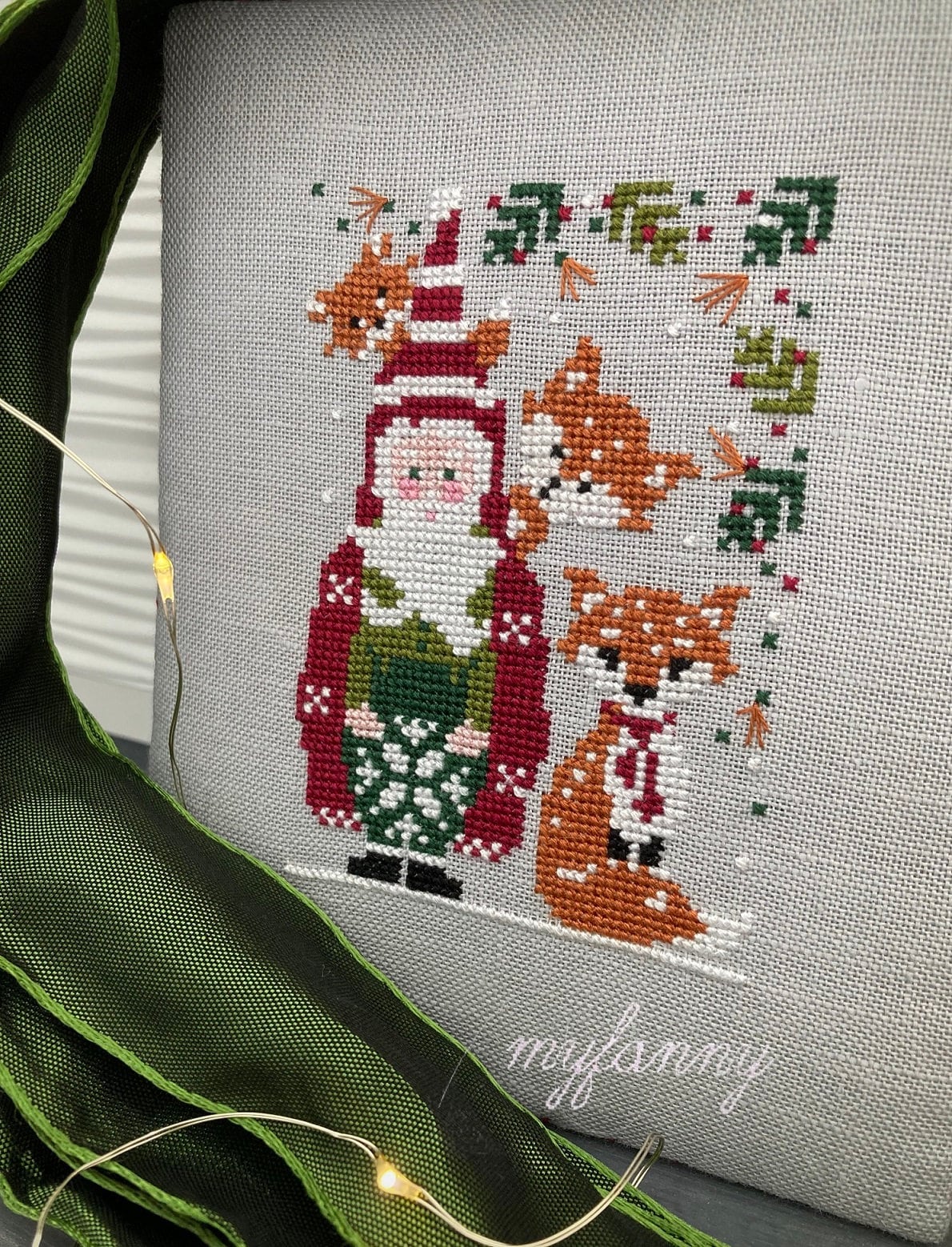 Abillyn Kit Ricamo A Punto Croce Volpe, 30x40 Cm, Tessuto Prestampato Con Simboli, Per Adulti E Bambini, Fili Inclusi