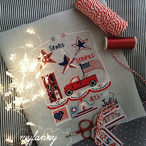 4th of July - Instant Download PDF Cross Stitch pattern