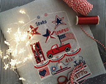 4th of July - Instant Download PDF Cross Stitch pattern