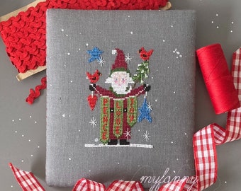 Instant Download PDF Cross Stitch pattern - Santa Collection - Peace, Love, Joy