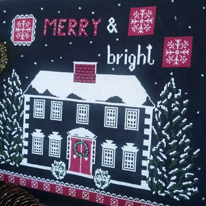 Instant Download PDF Cross Stitch pattern - Merry & Bright