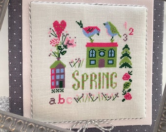 Instant Download PDF Cross Stitch pattern - Mini Spring Sampler