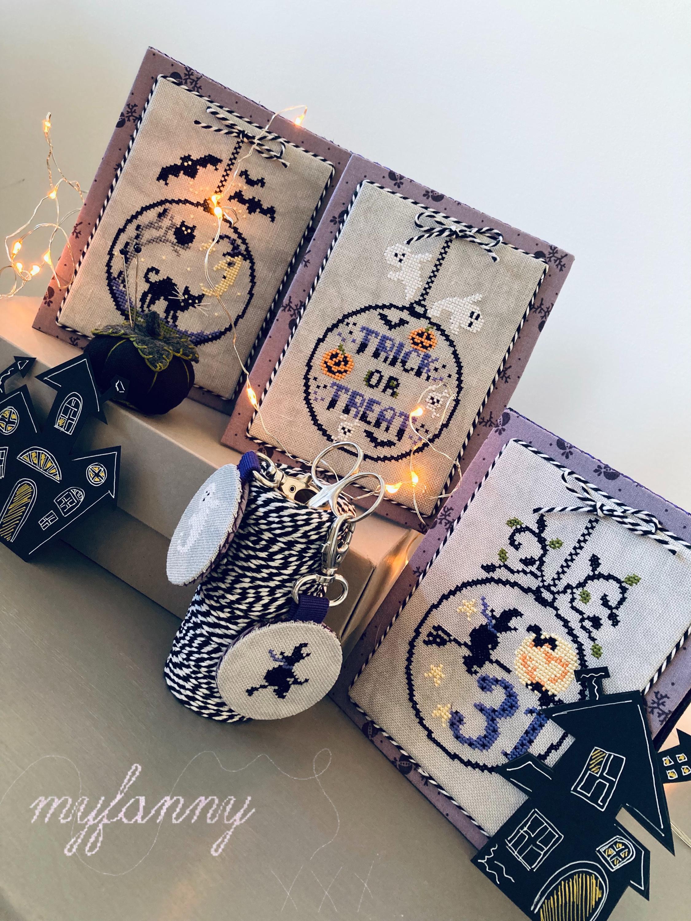 Instant Download PDF Cross Stitch Pattern - Halloween Ornaments - Cross ...