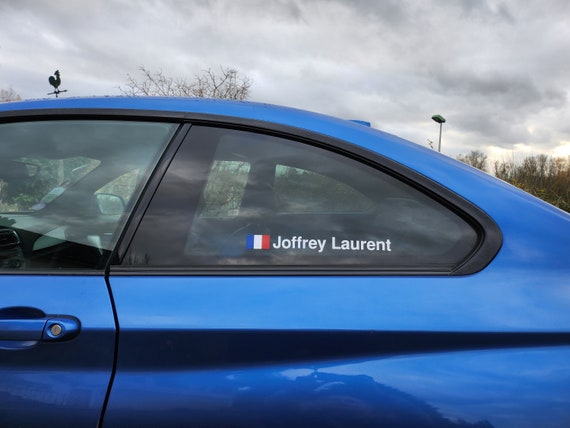 Sticker voiture de rallye bleu - Sticker A moi