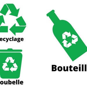 Reciclaje de pegatinas de vinilo personalizadas IKEA Sortera Hack Contenedor de la organización de reciclaje imagen 4