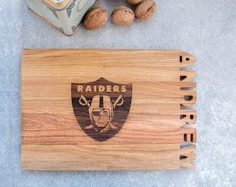 Oakland Raiders sign, gifts, Raiders cutting board, Oakland Raiders accessories for men, home decor, kitchen signs decor decorations