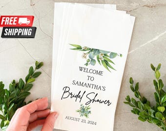 Personalized Bridal Shower Favor Bags: Custom Printed Paper Party Favors