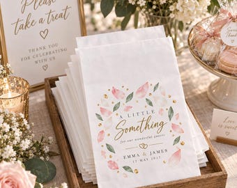 Personalized Wedding Favor Bags, A Little Something for Our Guests, Wedding Treat Bags, Custom Guest Favors, Sweet Table Bags