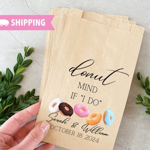 Sacs cadeaux pour beignets de mariage, Cadeaux pour mariage, Donut, ça me dérange, Sacs cadeaux pour beignets, sacs cadeaux de mariage, Shower nuptiale, sac de mariage personnalisé