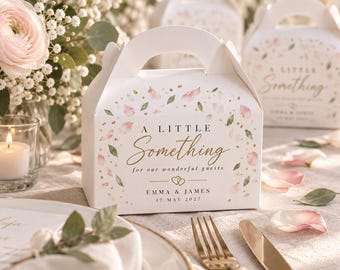Personalized Wedding Favor Boxes, A Little Something for Our Guests, Custom Wedding Guest Boxes, Wedding Table Favors