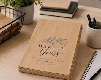 Custom Logo Paper Bags, Personalized Business Packaging, Kraft or White Bags with Your Logo, Small Business Packaging