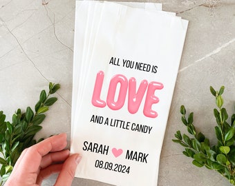 Personalized Wedding Favor Bags: Custom Candy Bar Treat Bags
