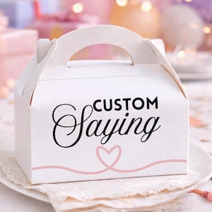 Mini scatole regalo bianche stampate personalizzate: bomboniere personalizzate per matrimonio con adesivo