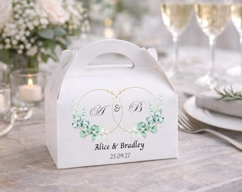 Personalized Wedding Favor Boxes | Custom Printed Gift Boxes with Sticker