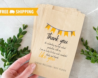 Personalized Graduation Favor Bags: Bulk Treat Bags, Kraft or White
