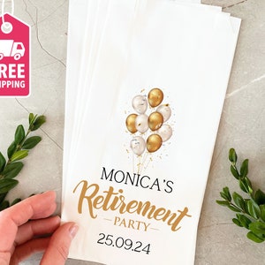 Sacchetti personalizzati per bomboniere per feste di pensionamento, decorazioni personalizzate all'ingrosso per feste di pensionamento, sacchetti di carta per caramelle, sacchetti personalizzati per bomboniere per gli ospiti