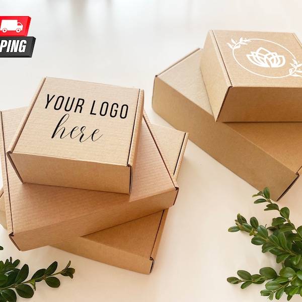 Kraft Paper Boxes, Packaging Materials, Small Shipping Boxes, Packing Supplies for Your Business, Cardboard Boxes with Custom Printed Logo