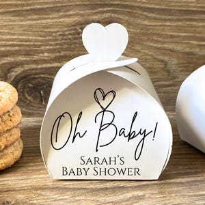 50 Personalized Baby Shower Favor Boxes for Guests | Adorable &#39;Oh Baby!&#39; Gift Boxes | Custom Printed Eco-Friendly Packaging for Baby Showers