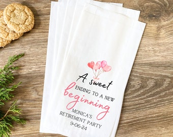 Personalized Retirement Favor Bags: Custom Printed Paper Party Bags