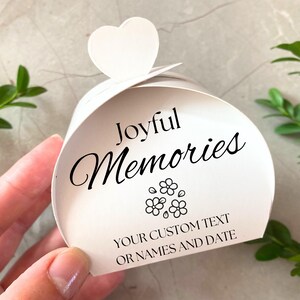 "Ricordi gioiosi" 50 scatole regalo commoventi / Imballaggi ecologici personalizzati con stampa per eventi speciali / Spedizione gratuita all'ingrosso