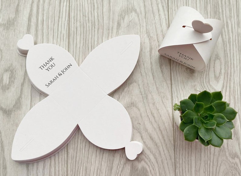 WEDDING FAVOR BOXES With Hearts Custom Names Boxes Etsy