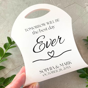 Regalos memorables: mañana será el mejor día de tu vida: recuerdo personalizado, detalle de boda personalizado para invitados, dulces o pequeños detalles.