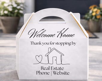Realtor Open House Favor Boxes, Real Estate Closing Gift Boxes, Welcome Home Favor Boxes, Realtor Client Thank You Treat Boxes
