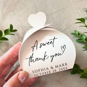 BOMBONIERE PER MATRIMONIO Per Ospiti All'Ingrosso / SCATOLE PER MATRIMONIO PERSONALIZZATE PER REGALI / Piccole scatole stampate, scatole di benvenuto bianche per matrimonio / Scatola con stampa personalizzata