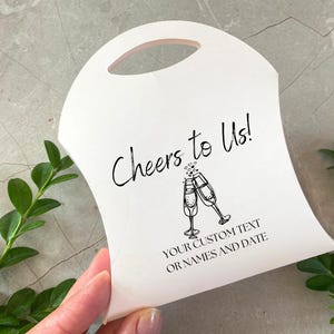 Scatole per bomboniere personalizzate - Cheers to Us - Confezioni regalo personalizzate - Eleganti scatole in carta kraft per celebrazioni - Piccolo ricordo per gli ospiti
