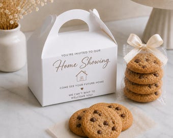 Open House Favor Boxes, Realtor Client Gift Boxes, Personalized Home Showing Packaging, Real Estate Event Welcome Boxes