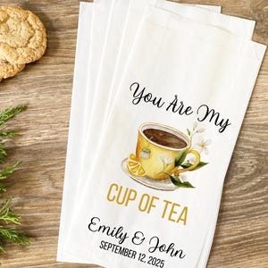 Sacchetti regalo personalizzati "You Are My Cup of Tea" - Sacchetti regalo personalizzati per feste del tè per matrimoni, addii al nubilato o compleanni, bomboniere per gli ospiti